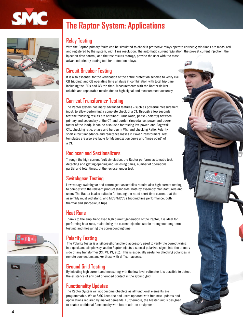 The raptor system: applications | Atec EuroSMC-Raptor User Manual | Page 4 / 8