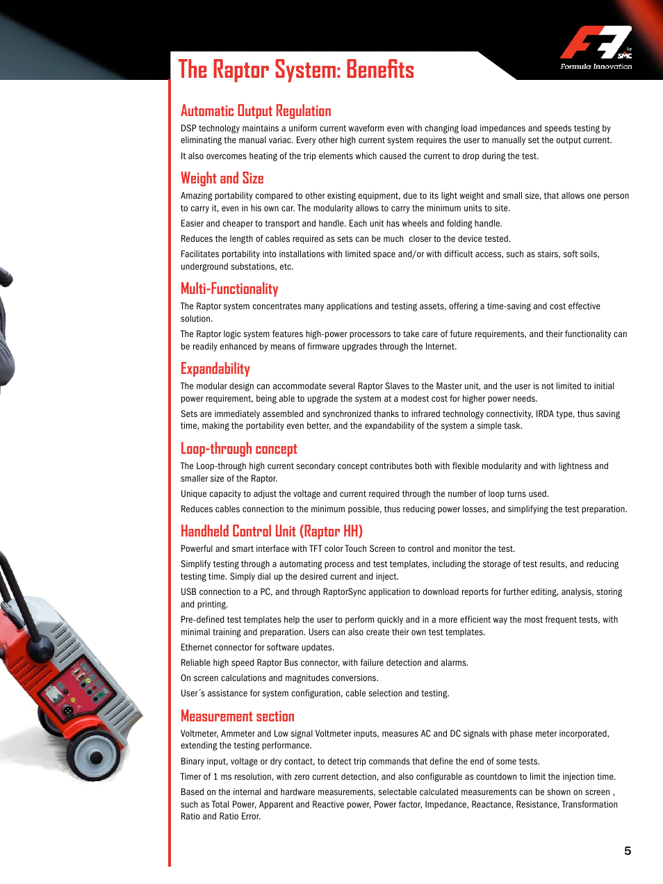 The raptor system: benefits | Atec EuroSMC-Raptor User Manual | Page 5 / 8