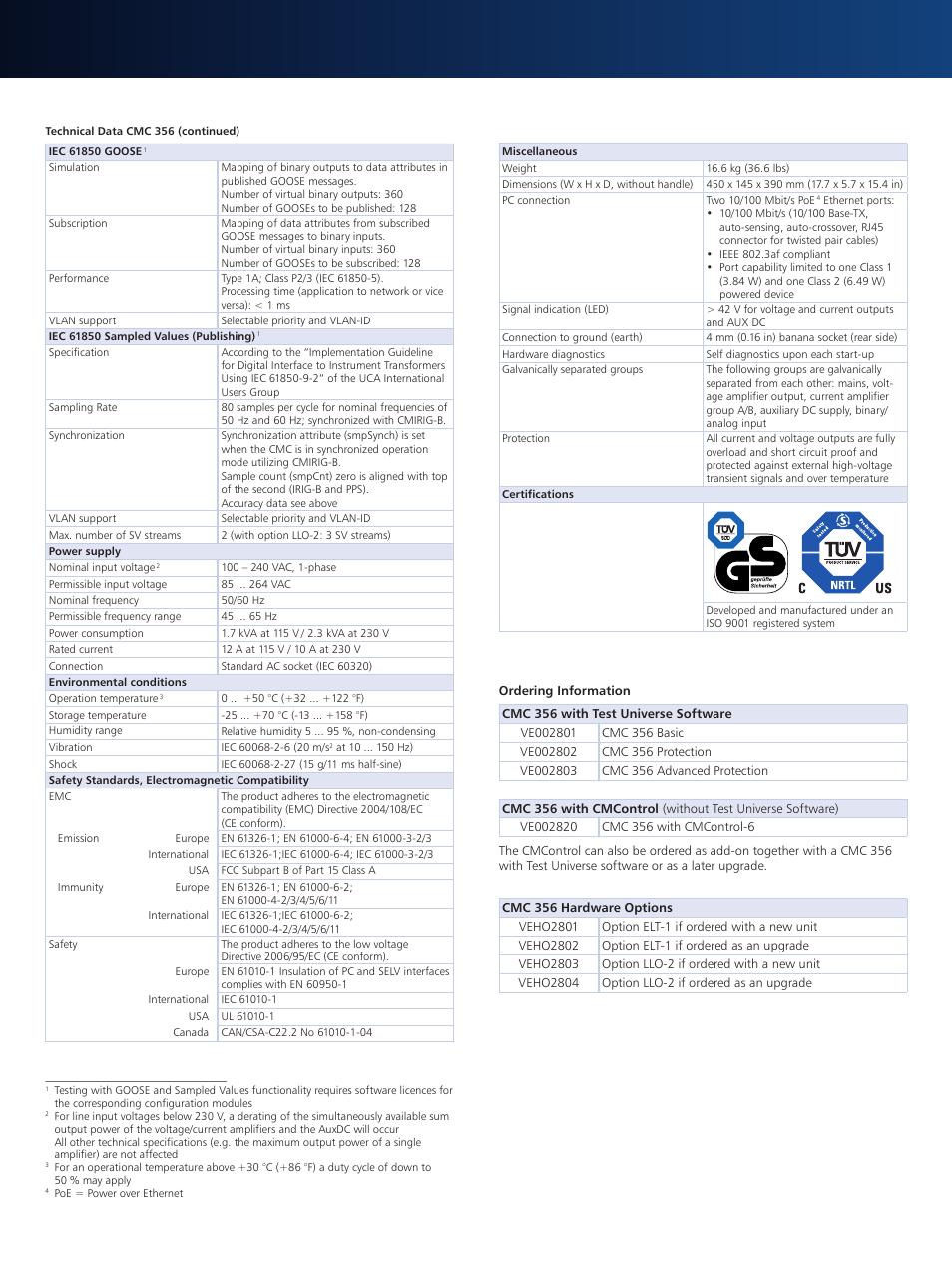 Atec OMICRON-CMC-356 User Manual | Page 3 / 3