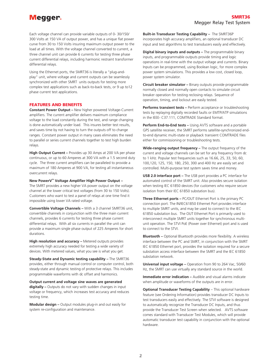 Atec Megger-SMRT36 User Manual | Page 2 / 12