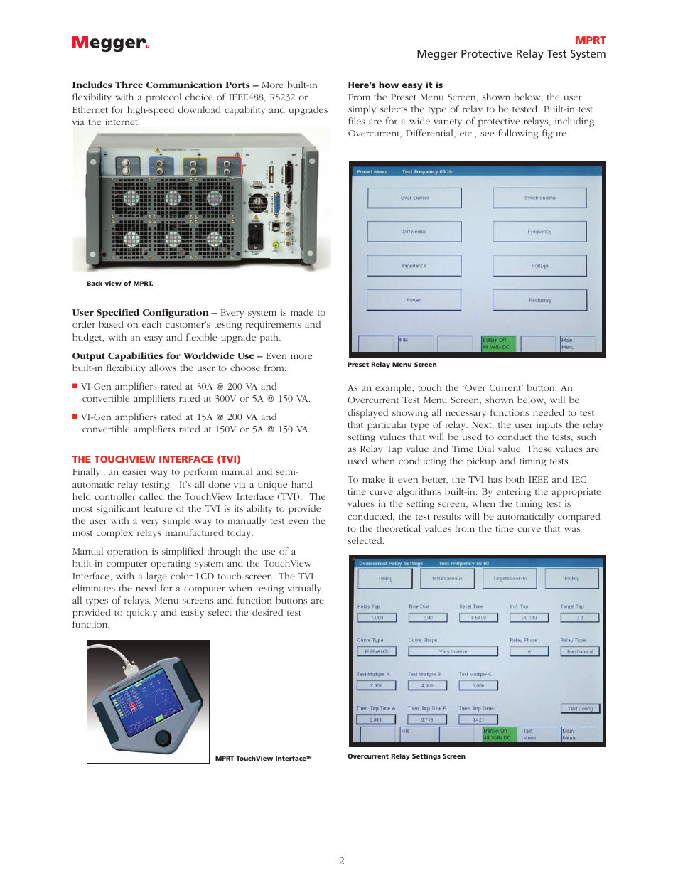 Atec Megger-MPRT8445 User Manual | Page 2 / 22