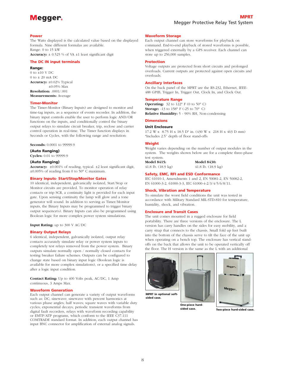 Atec Megger-MPRT8445 User Manual | Page 8 / 22