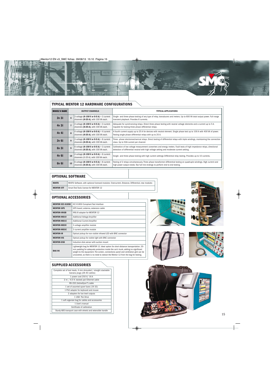 Supplied accessories, Optional accessories | Atec EuroSMC-Mentor-12 User Manual | Page 15 / 16