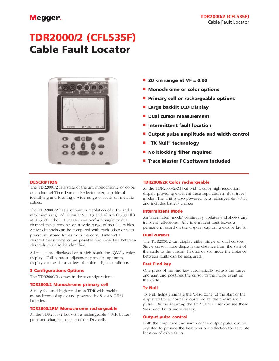 Atec Megger-CFL535F User Manual | 4 pages