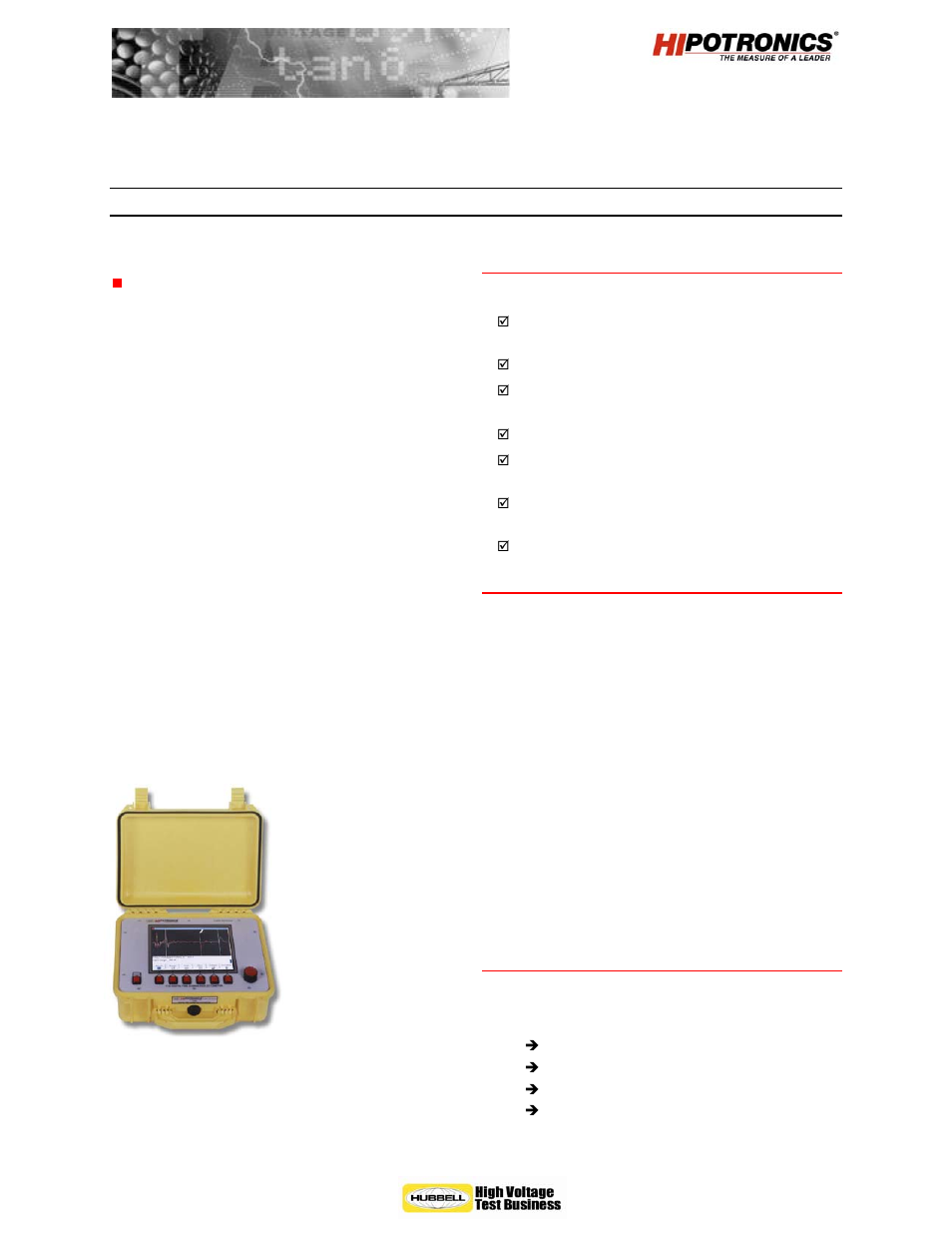 Atec Hipotronics-TDR-1150 User Manual | 2 pages