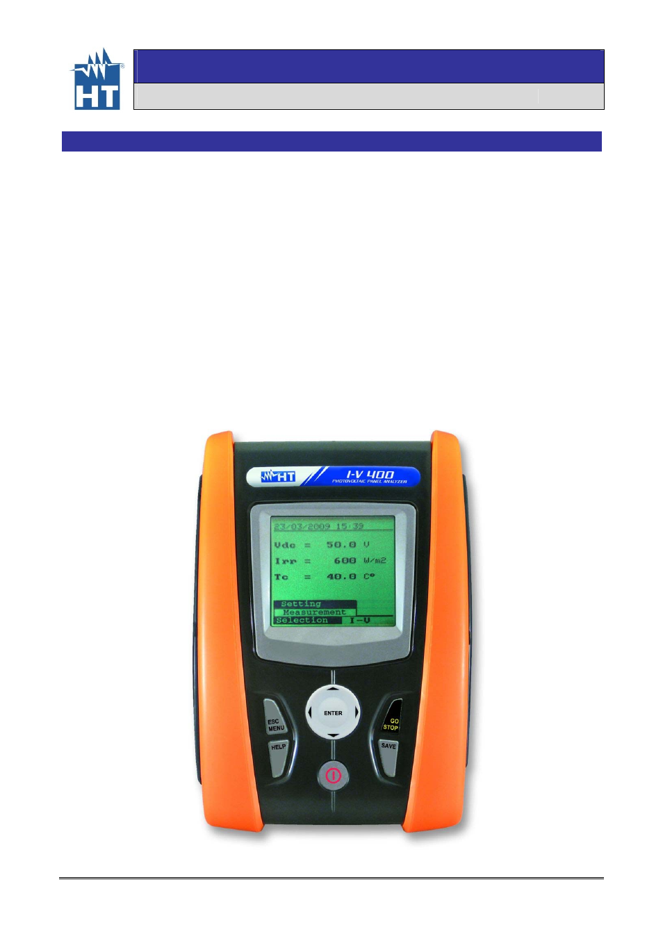 Atec HTInstruments_I-V400 User Manual | 3 pages