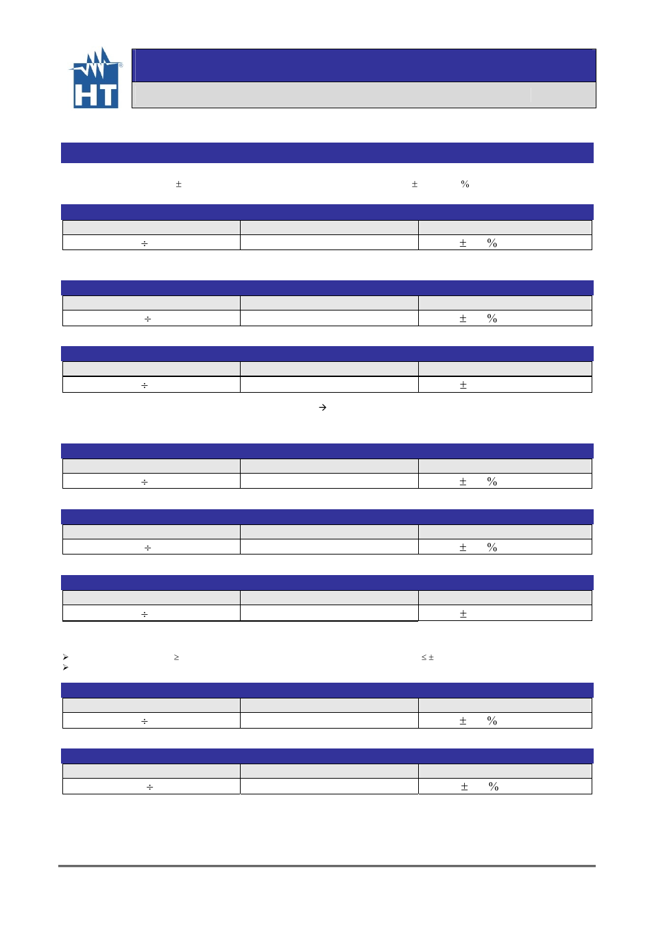 I-v400, Electrical specifications | Atec HTInstruments_I-V400 User Manual | Page 2 / 3