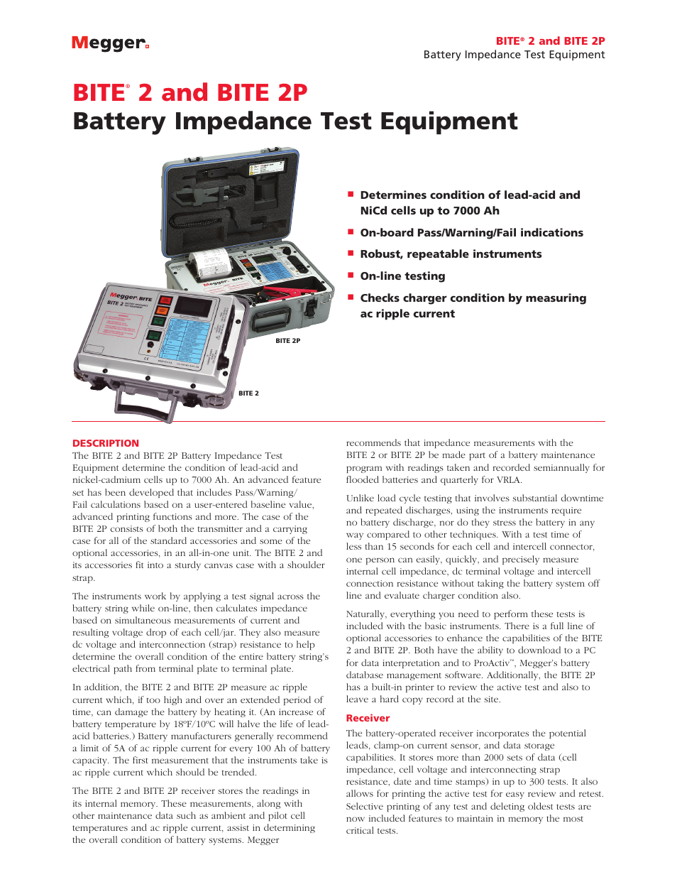 Atec Megger-BITE Series User Manual | 4 pages