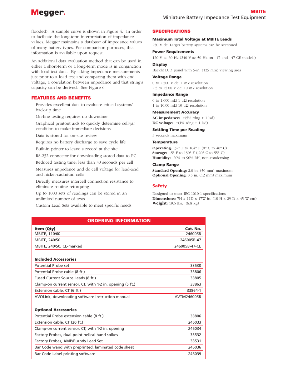 Atec Megger-MBITE User Manual | Page 3 / 4