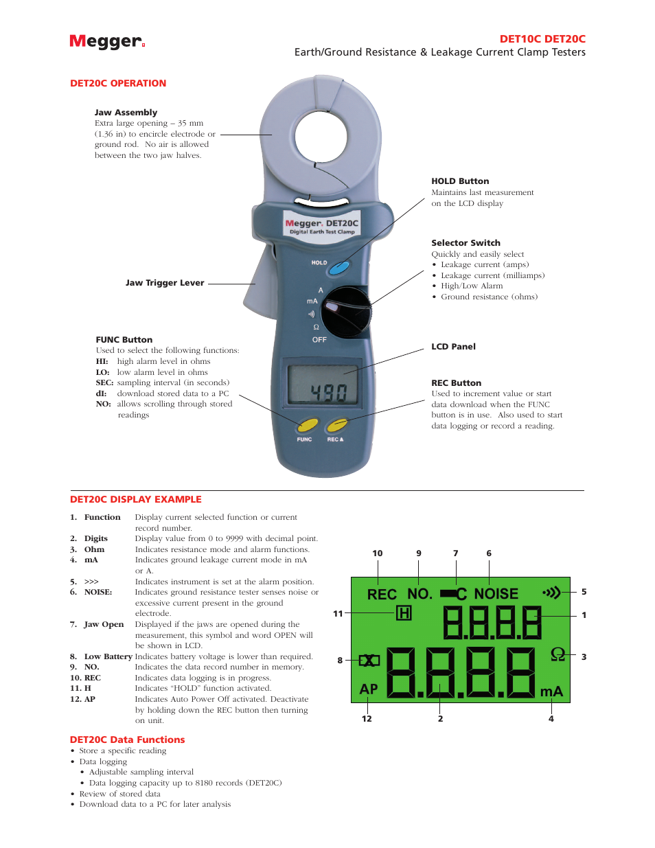 Atec Megger-DET20C User Manual | Page 3 / 4