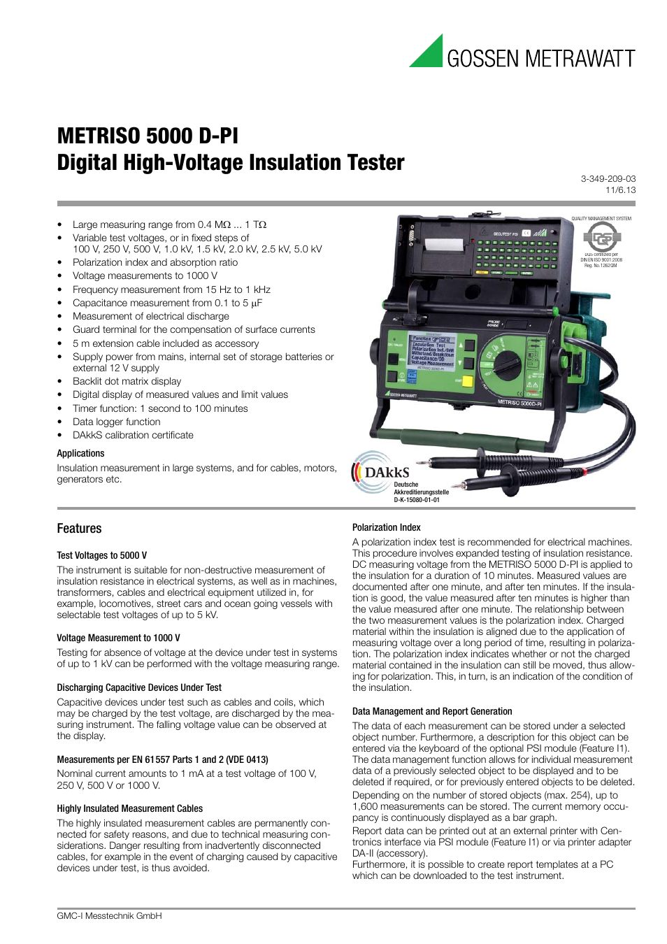 Atec Gossen-Metrawatt-5000DPI User Manual | 8 pages