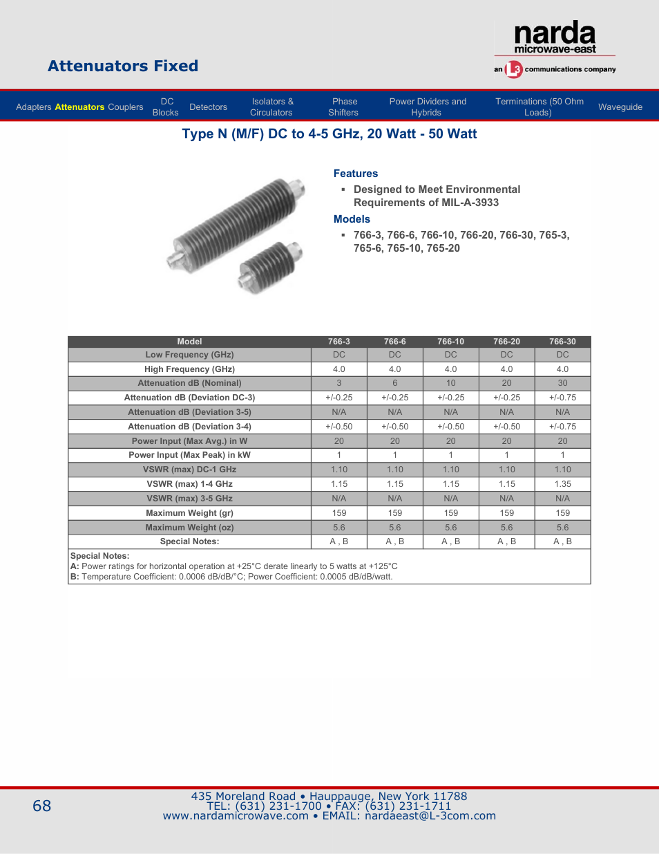 Atec Narda-700 Series User Manual | 7 pages