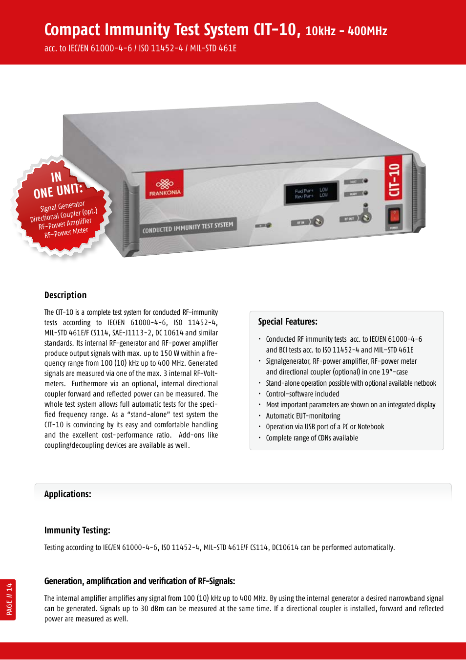 Atec Frankonia-CIT-10 User Manual | 4 pages