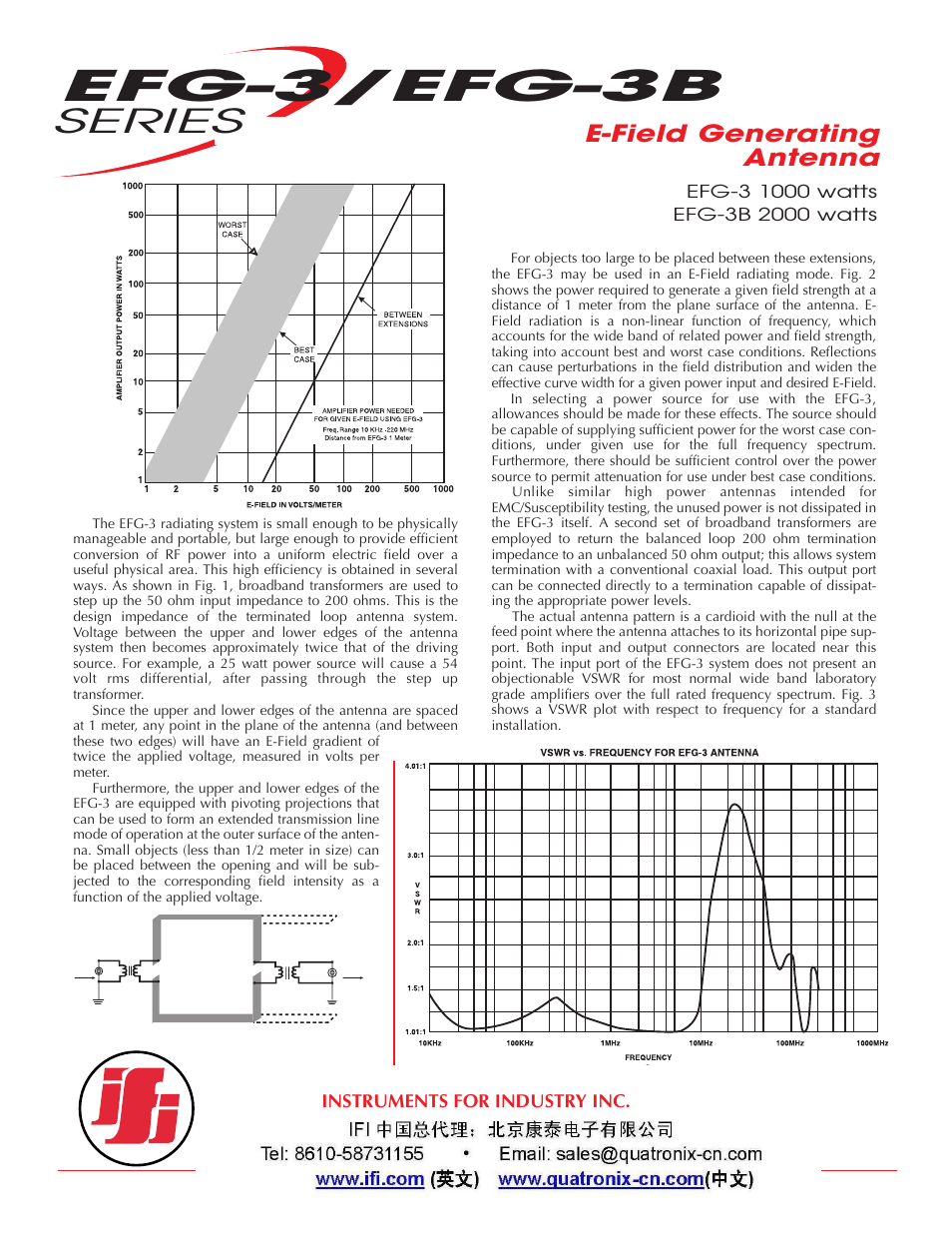 Efg-3/efg-3b, Series, E-field generating antenna | Atec IFI-EFG-3-EFG-3B User Manual | Page 2 / 2