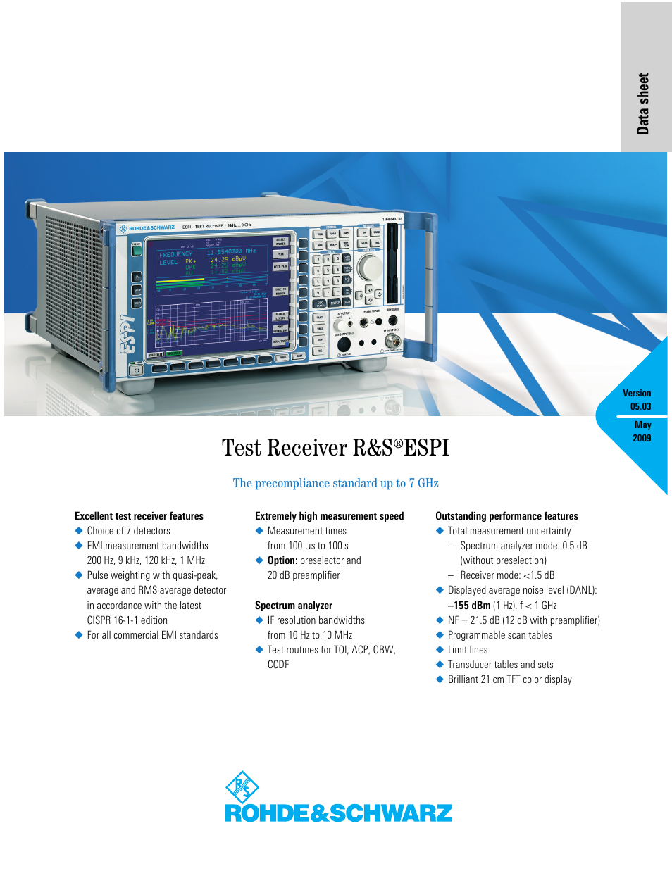 Atec Rohde-Schwarz-ESPI_Series_DatasheetsЙ User Manual | 16 pages