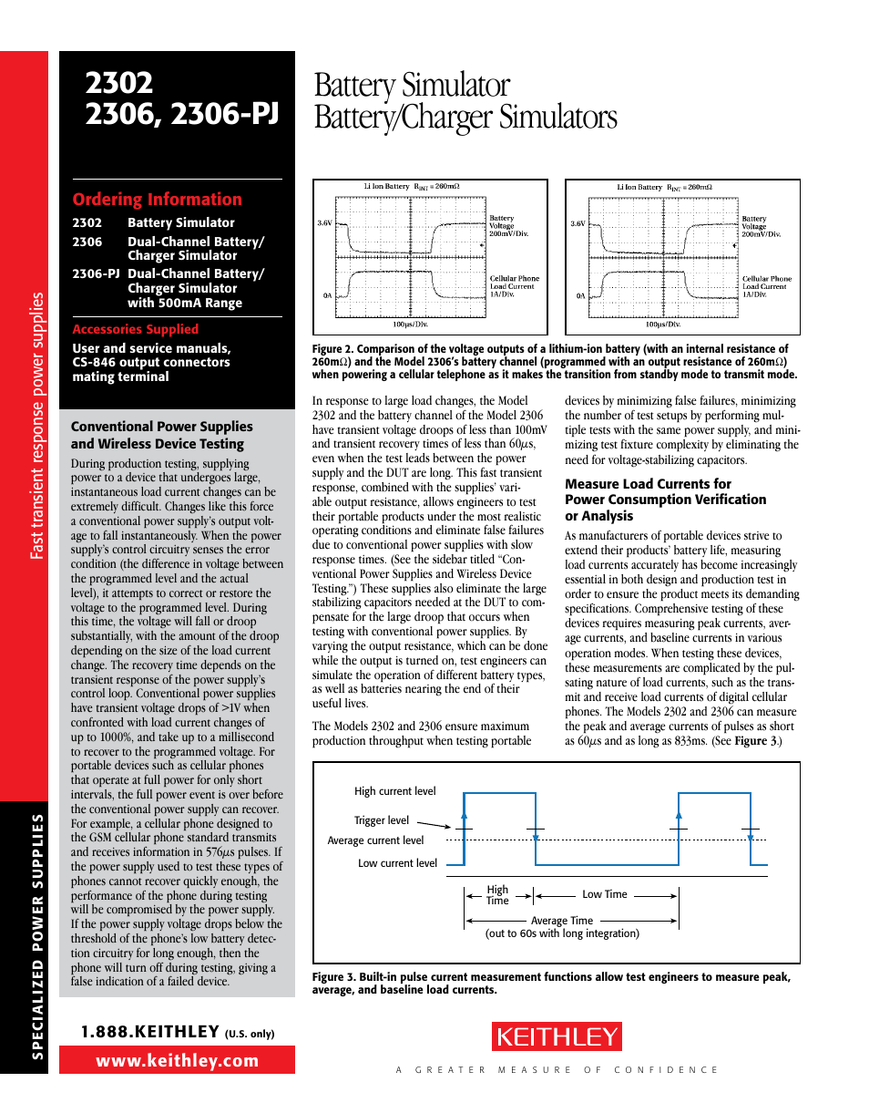 Battery simulator battery/charger simulators | Atec Keithley-2302-2306D User Manual | Page 2 / 8