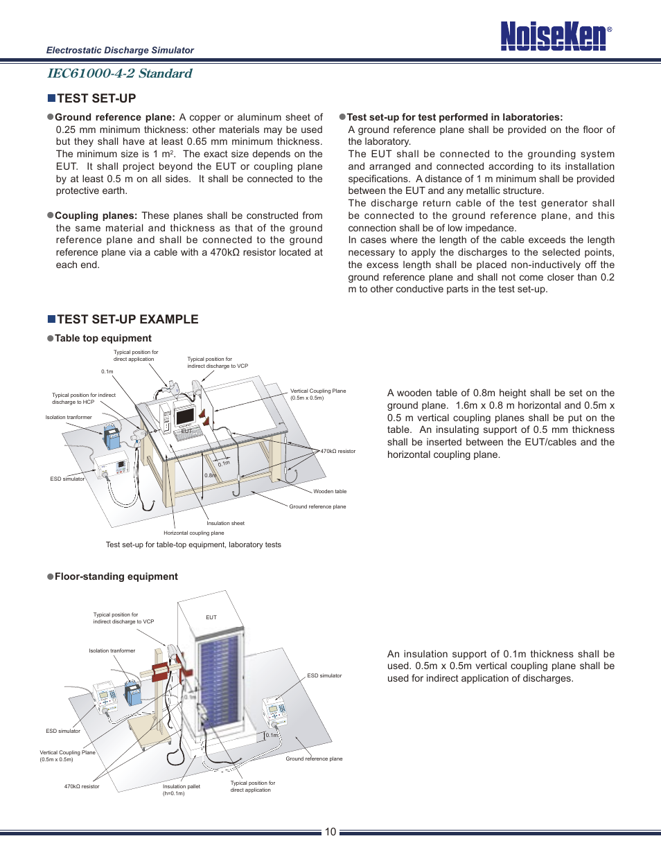 Test set-up, Test set-up example | Atec Noiseken-ESS-2000 User Manual | Page 11 / 12