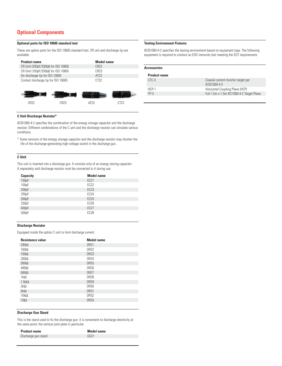 Optional components | Atec keytek-mz30 User Manual | Page 3 / 4