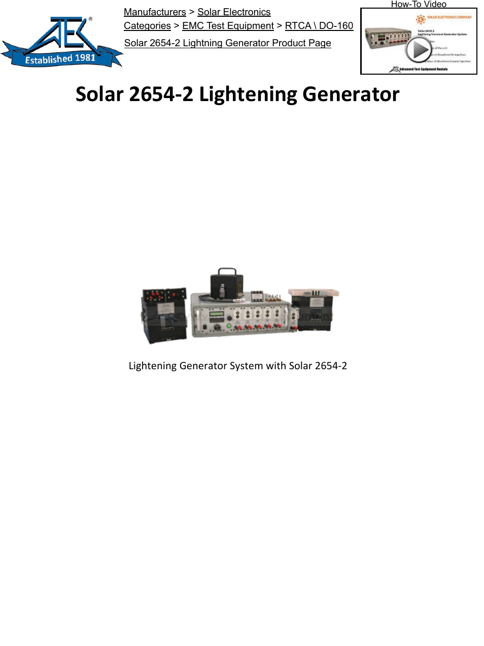 Atec Solar-2654-2 User Manual | 3 pages