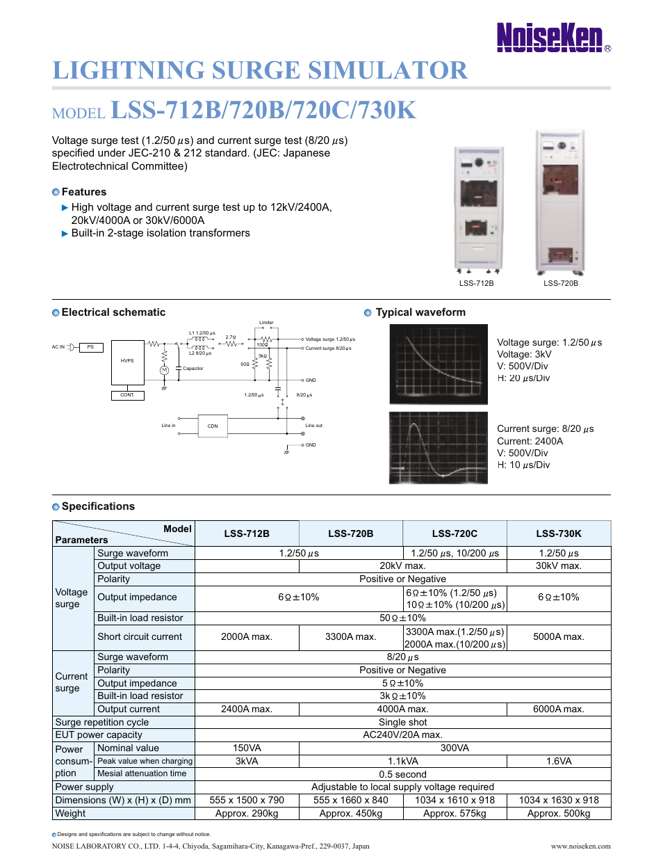 Atec Noiseken-LSS-720B User Manual | 1 page