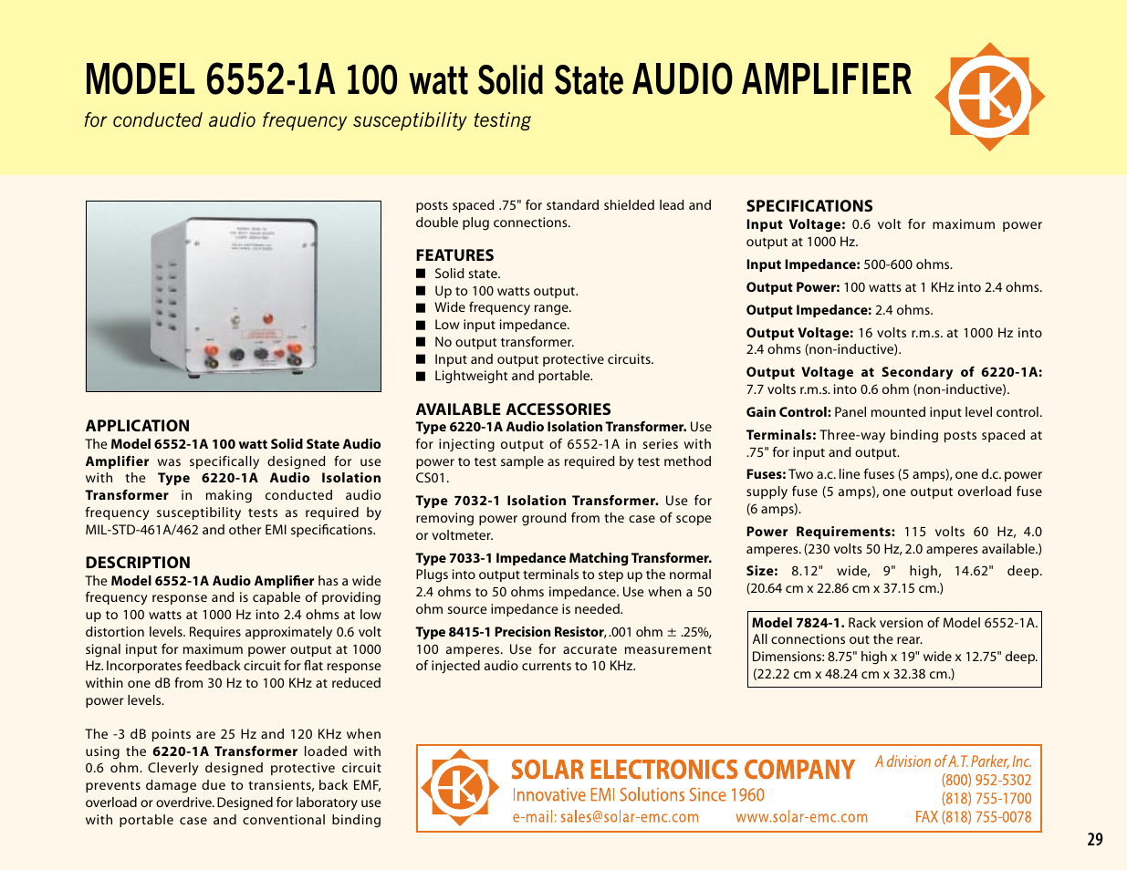 Atec Solar-6552-1A User Manual | 2 pages