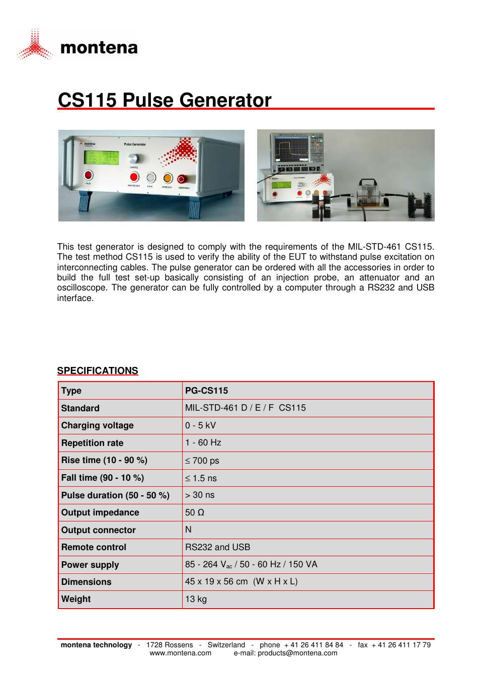 Atec Montena-PGCS115 User Manual | 1 page