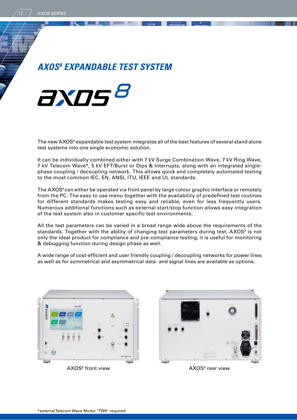 Axos, Expandable test system | Atec Haefely-AXOS Series User Manual | Page 12 / 20