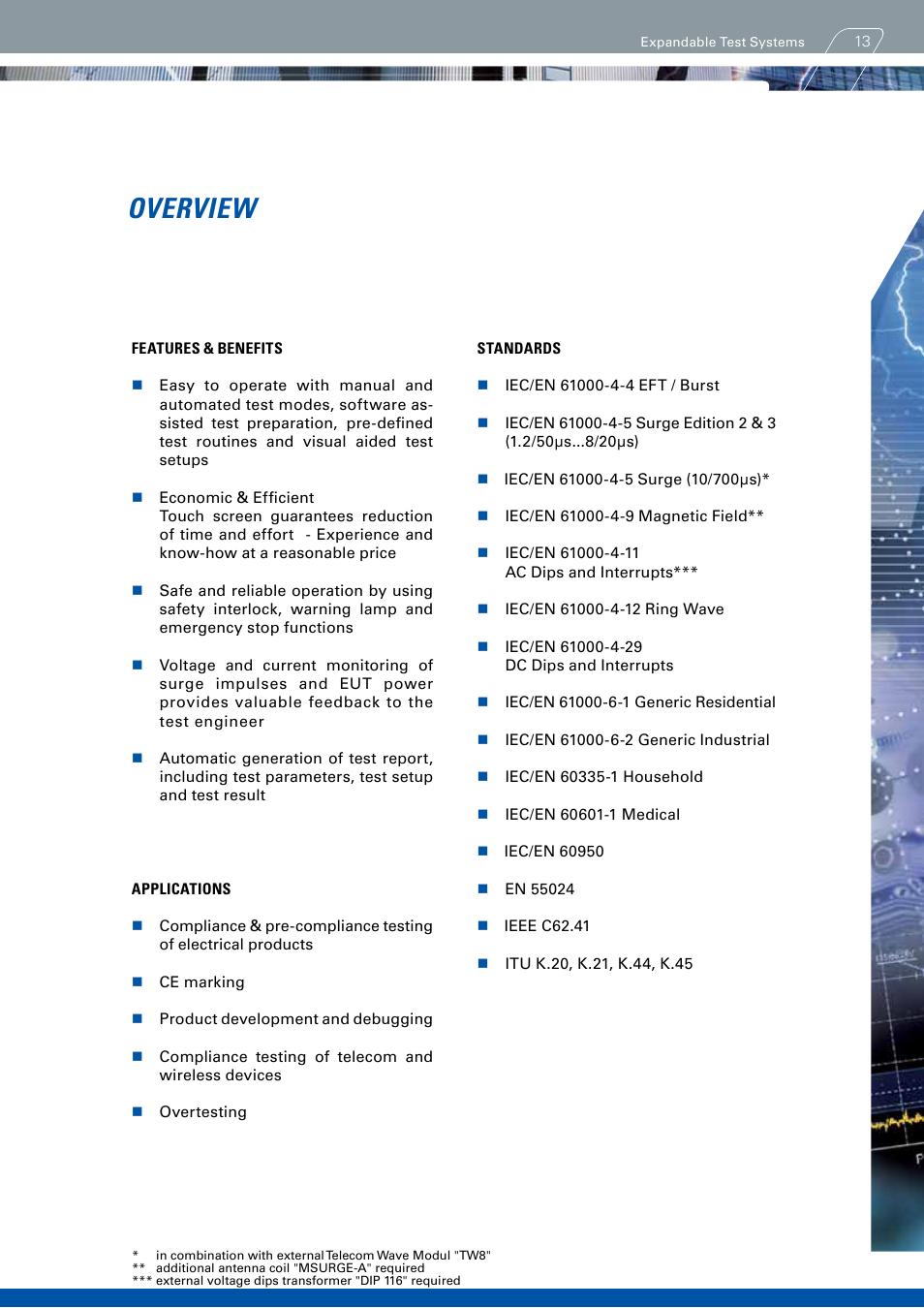 Overview | Atec Haefely-AXOS Series User Manual | Page 13 / 20