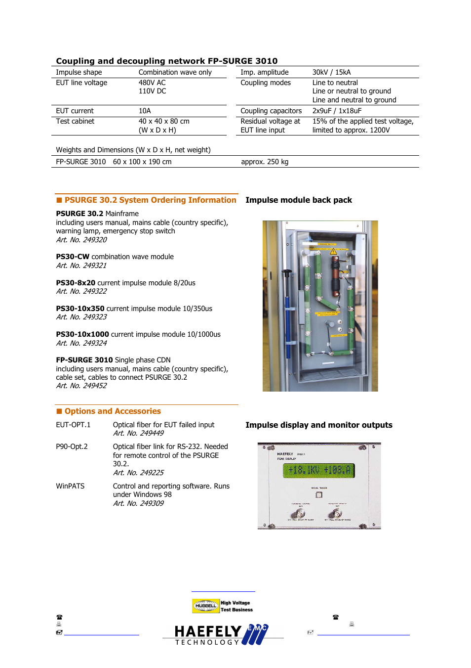 Atec Haefely-PSURGE-30-2 User Manual | Page 3 / 3