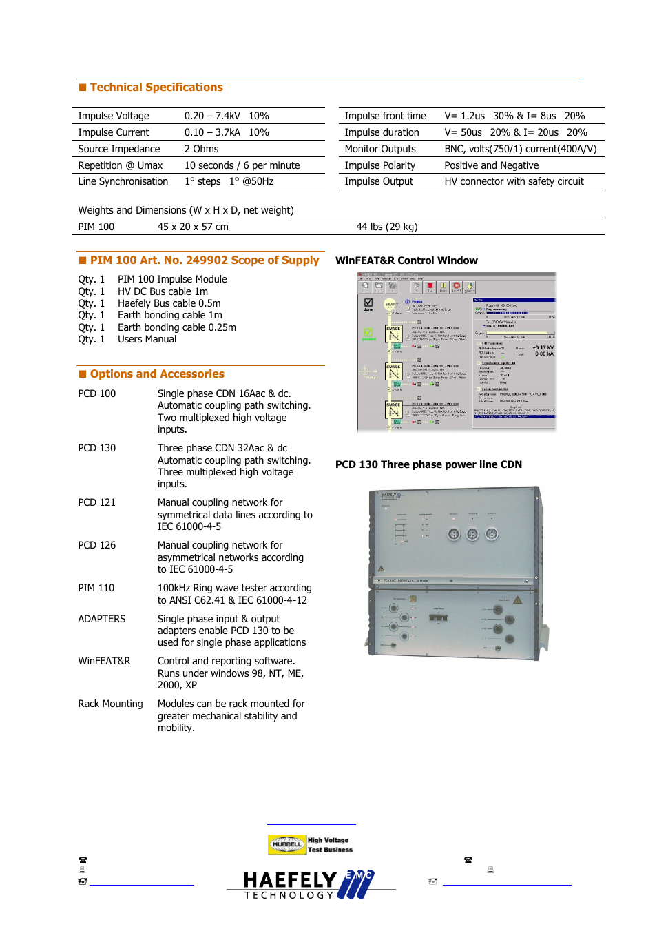 Atec Haefely-PIM100 User Manual | Page 2 / 2