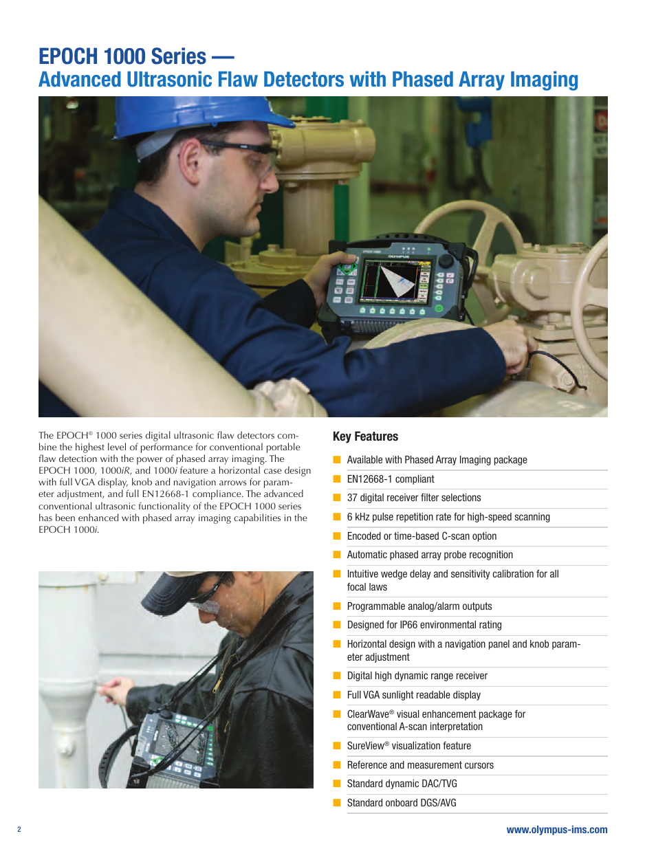 Epoch 1000 series | Atec Panametrics-Olympus-Epoch-1000i User Manual | Page 2 / 16