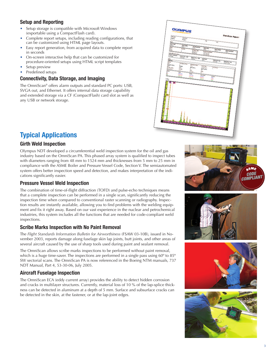 Typical applications | Atec Panametrics-Olympus-Omniscan-MX User Manual | Page 3 / 14