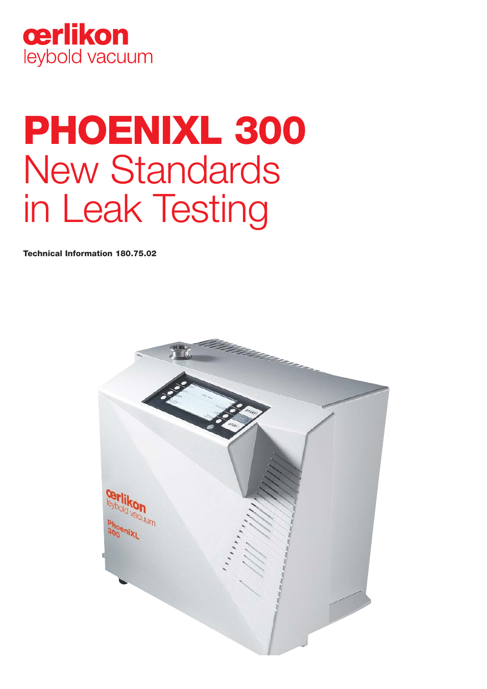 Atec Oerlikon Leybold-PHOENIXL300 User Manual | 6 pages