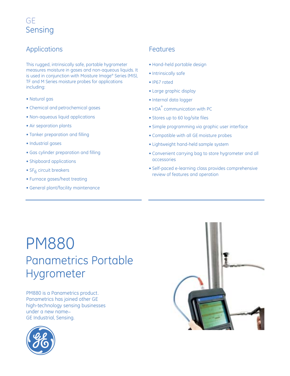 Atec Panametrics-PM880 User Manual | 4 pages