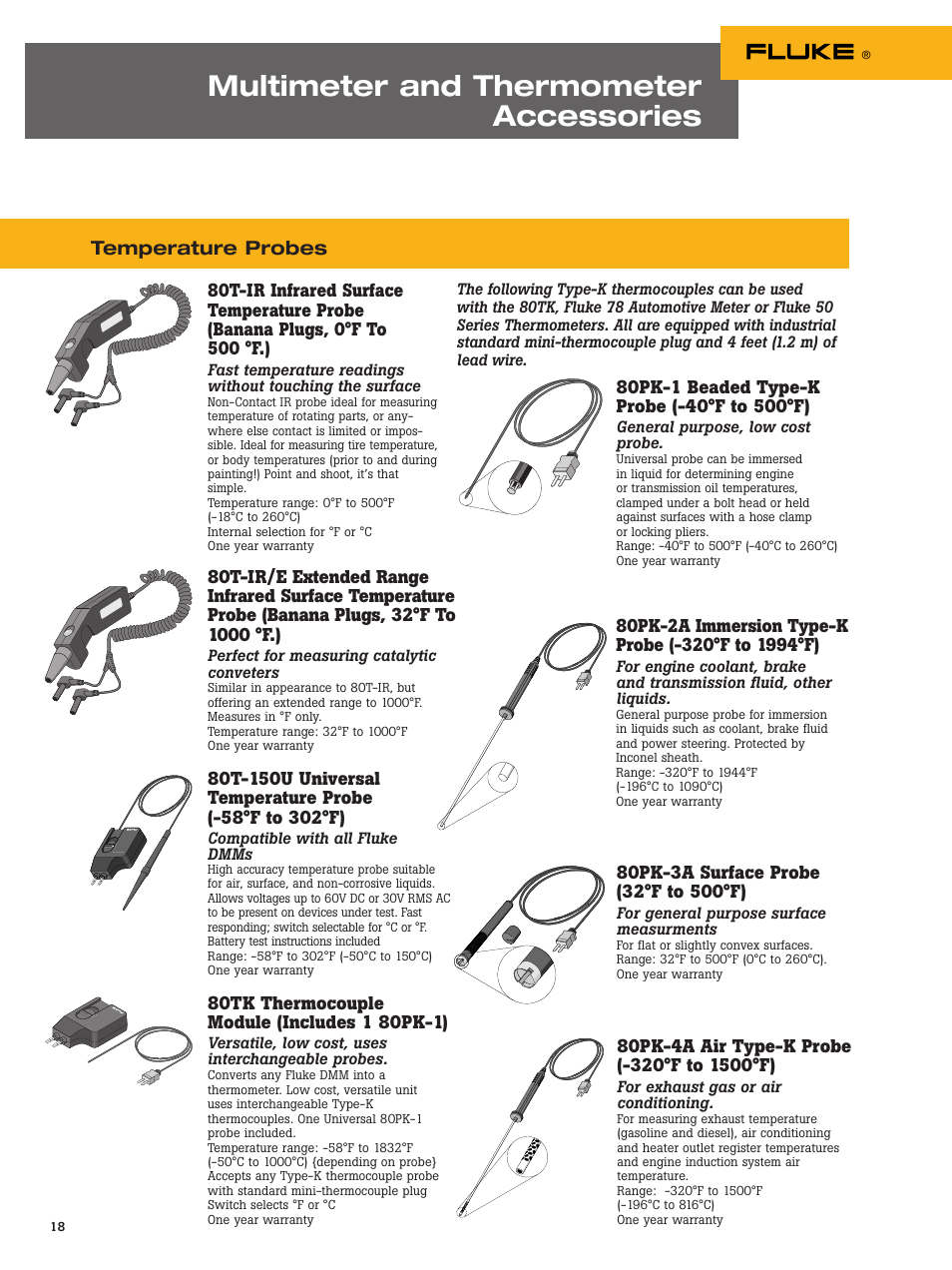 Atec Fluke-80TK User Manual | 1 page