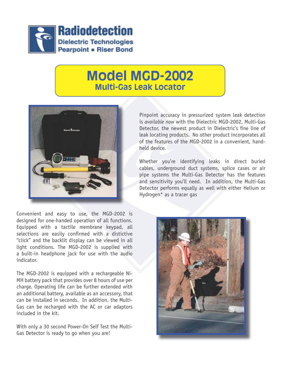 Atec Radiodetection-MGD-2002 User Manual | 2 pages