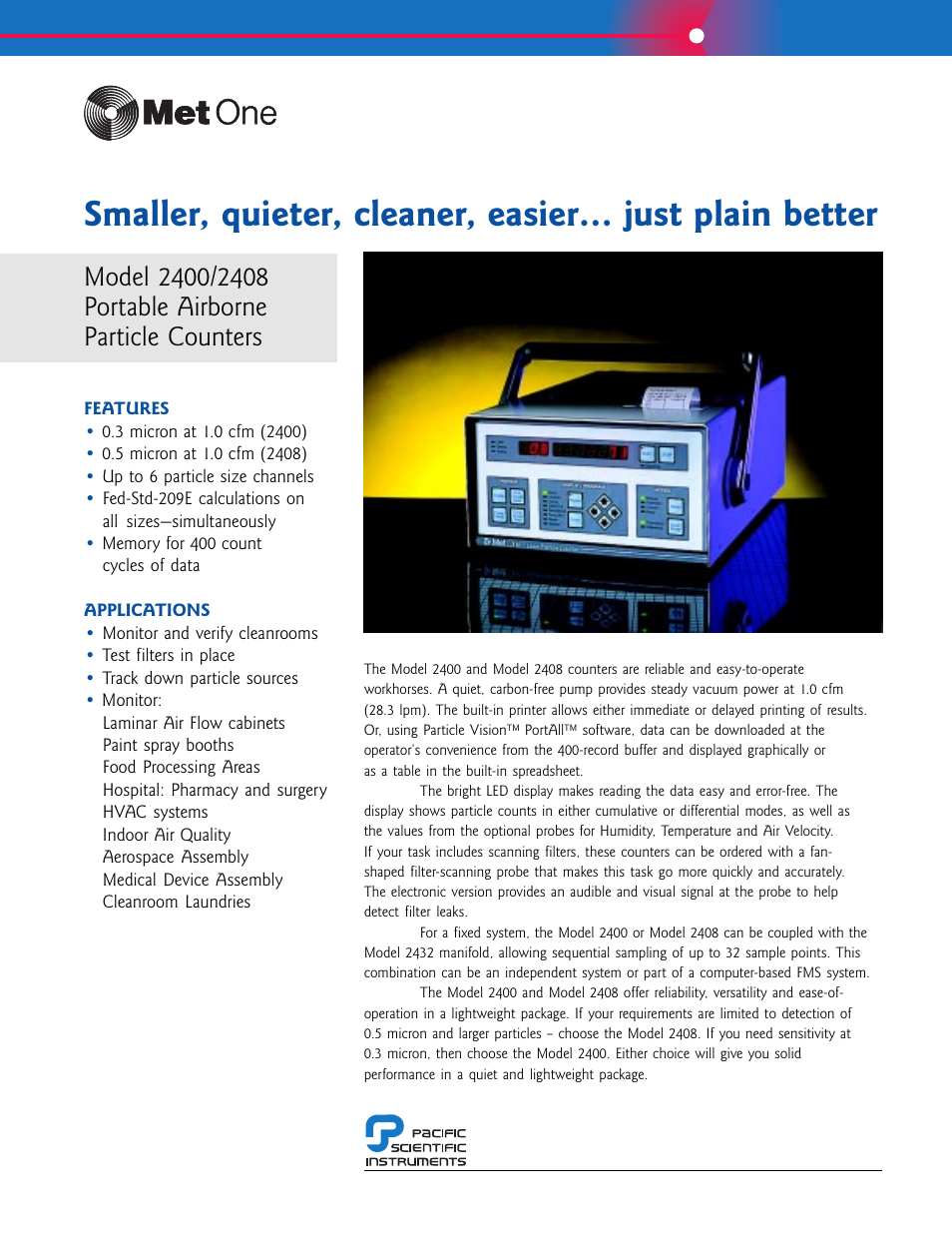 Atec Met-One-A2400-A2408 User Manual | 2 pages