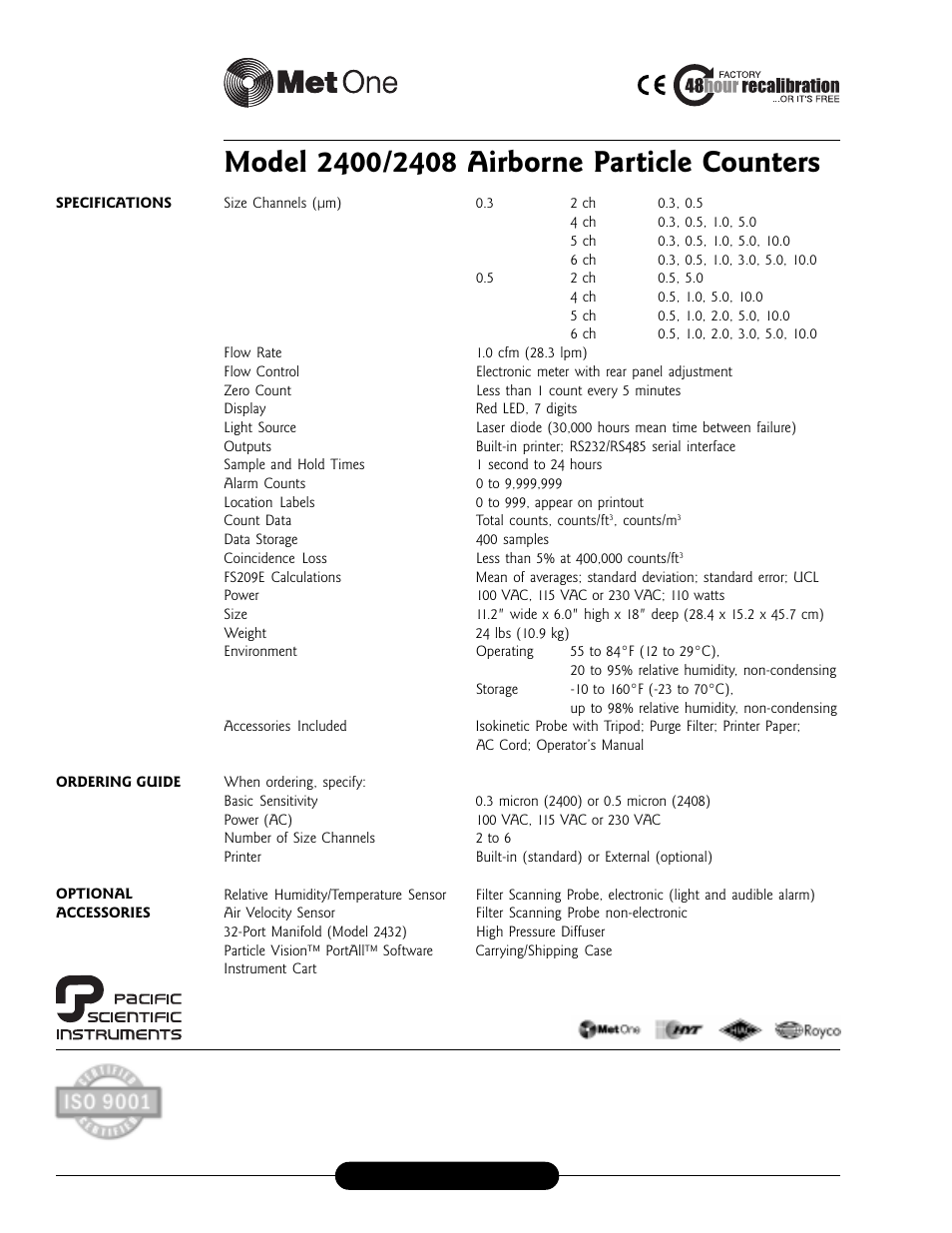 Atec Met-One-A2400-A2408 User Manual | Page 2 / 2