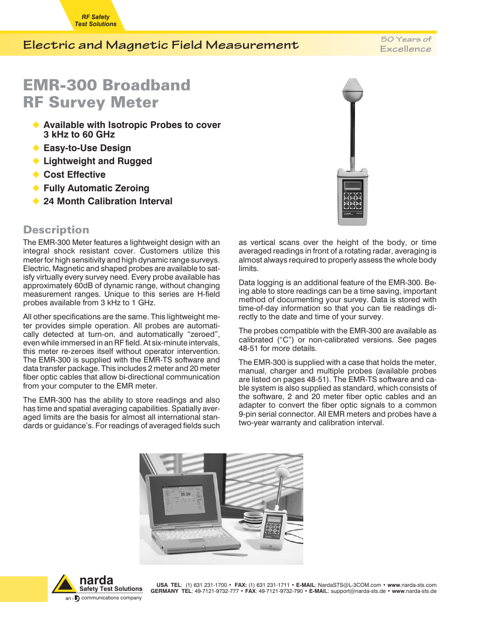 Atec Narda-EMR-300 User Manual | 6 pages