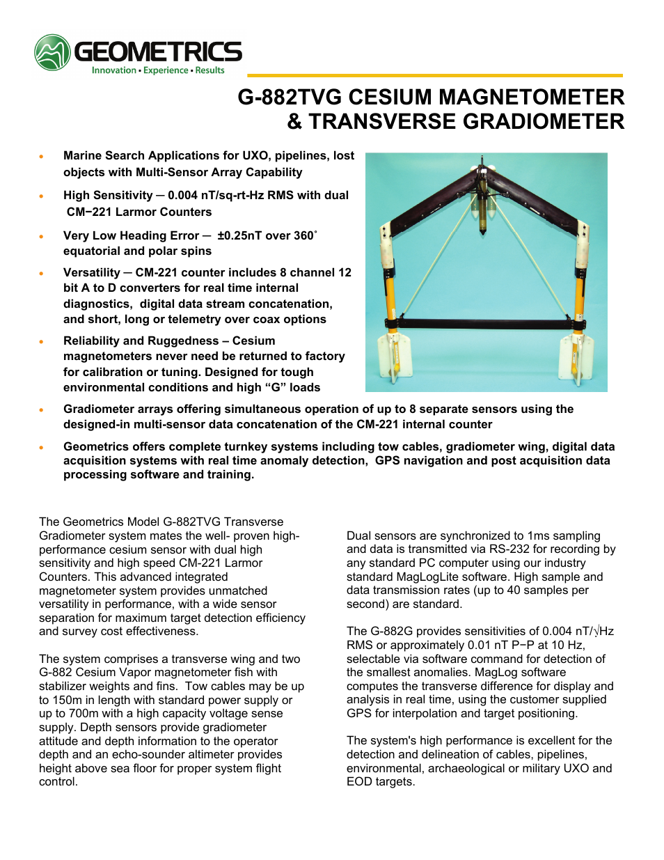 Atec Geometrics-G-882TVG User Manual | 2 pages