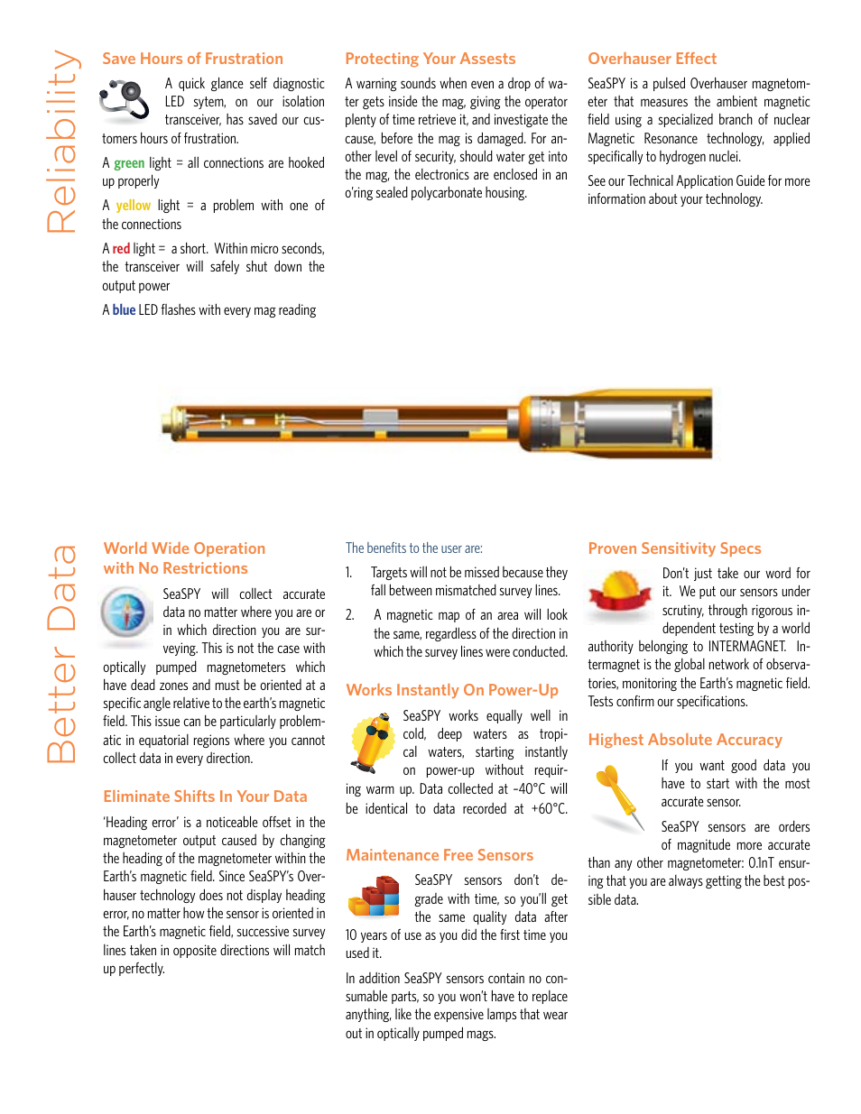 Reliability bett er da ta | Atec Marine-Magnetics-SeaSpy User Manual | Page 2 / 4