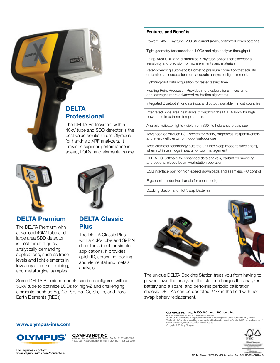 Delta professional, Delta premium, Delta classic plus | Atec Olympus-XRF User Manual | Page 2 / 2