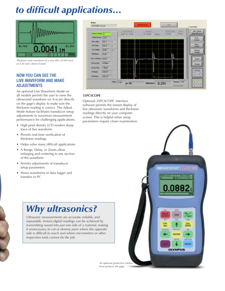 Why ultrasonics | Atec Panametrics-35DL User Manual | Page 5 / 8