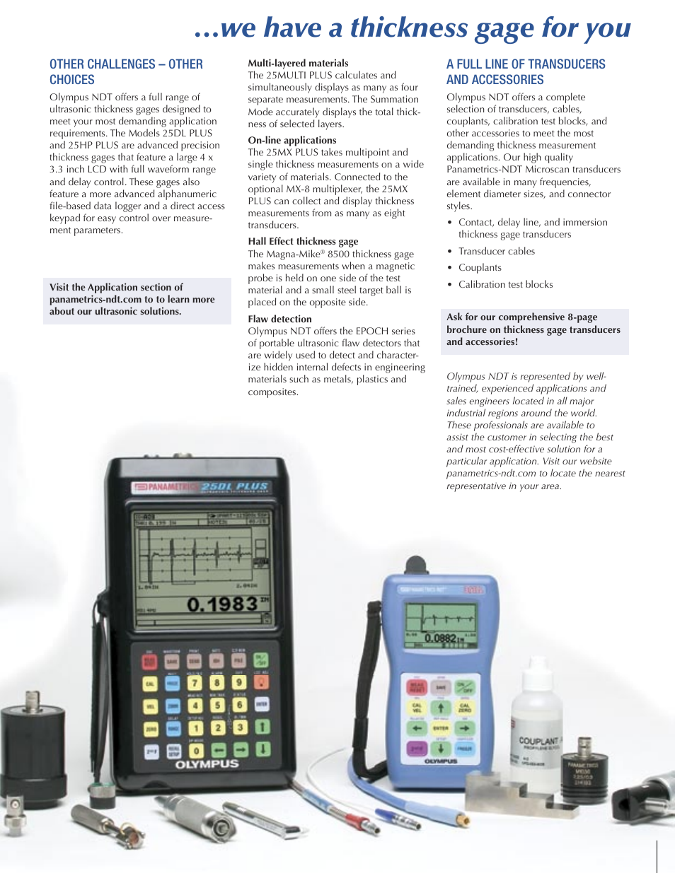 We have a thickness gage for you | Atec Panametrics-35DL User Manual | Page 7 / 8