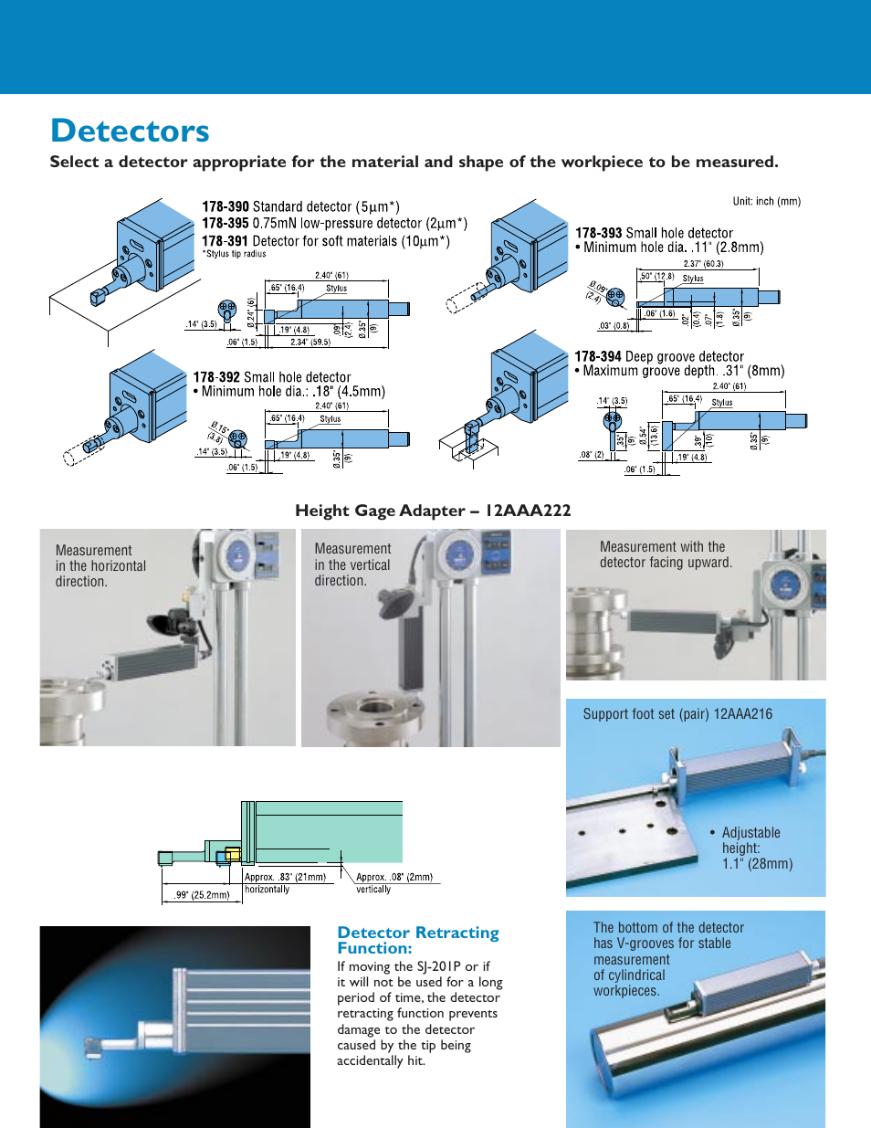 Detectors | Atec Mitutoyo-SJ-201P User Manual | Page 4 / 6