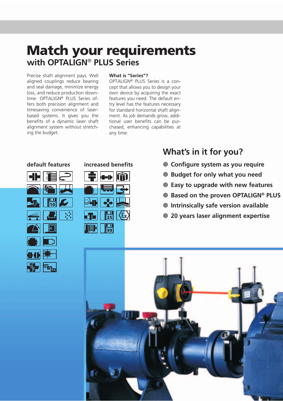 Match your requirements, With optalign, Plus series | What’s in it for you | Atec Ludeca-OptalignPlus User Manual | Page 2 / 6