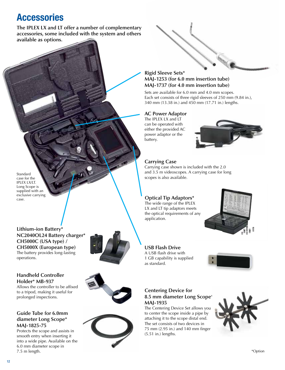 Accessories | Atec Panametrics-Olympus-IPLEX-LT-LX User Manual | Page 12 / 16