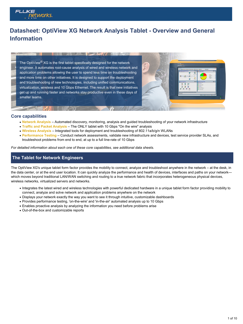 Atec Fluke-OptiView-XG User Manual | 10 pages