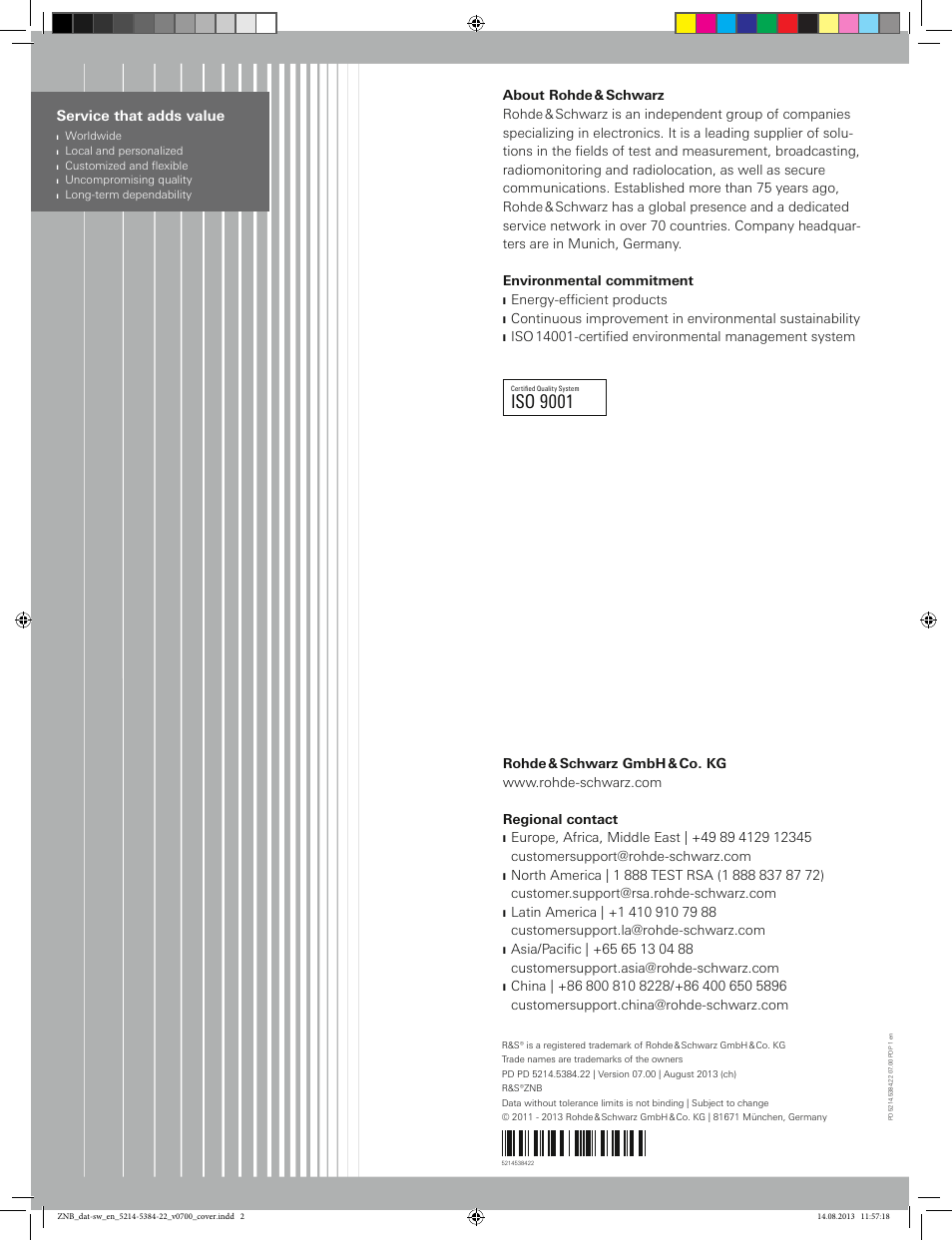 Iso 9001 | Atec Rohde-Schwarz-ZNB Series User Manual | Page 28 / 28
