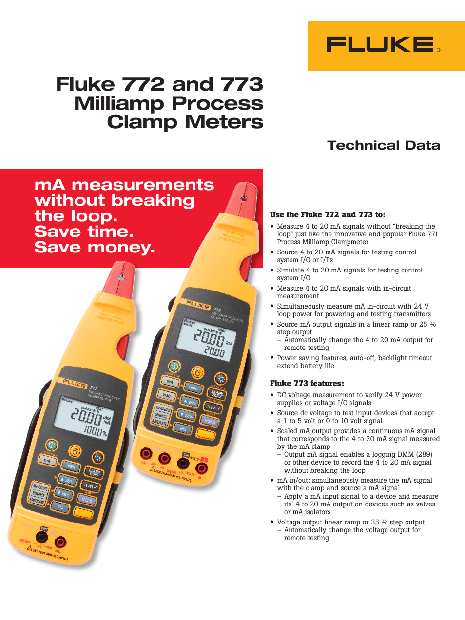 Atec Fluke-772-773 User Manual | 2 pages